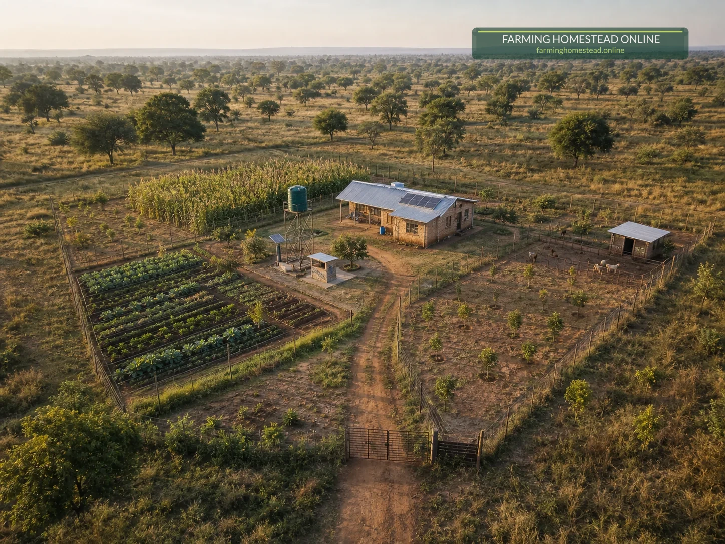 Example layout for a mixed homestead