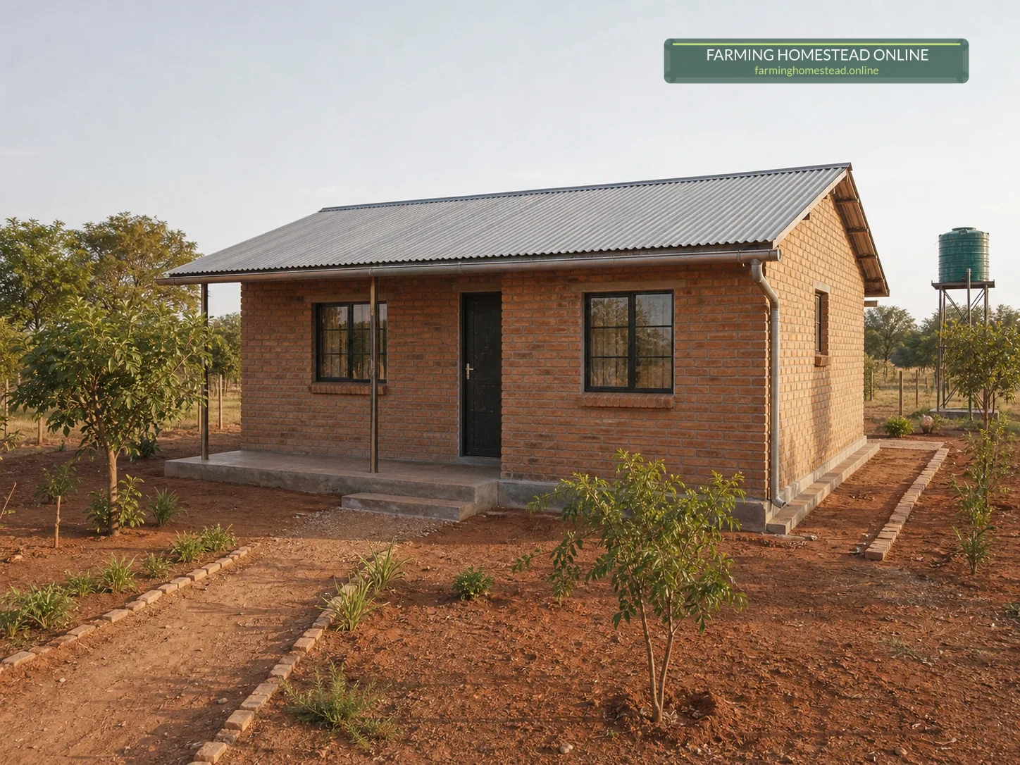 Example of a simple rural starter house